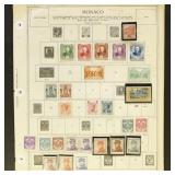 Monaco Stamps Mint Hinged & Used collection on pag