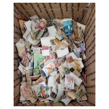 Worldwide Stamps thousands of mostly used off pape