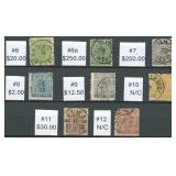 Sweden Stamps 6-9, 6a, 11 Used Classics CV $550+