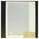 Civil War Soldier's Letter Sent from Gordonsville