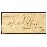 Marion, VA Straightline Cancel on Folded Letter to