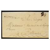 Norfolk, VA Straightline Cancel on Folded Letter t