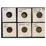 US Coins 1880s Bag of Coins in Poor Condition, 9 C