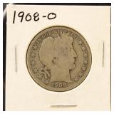 US Coins 1908-O Barber Half Dollar