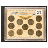 US Coins 11 Coin Silver Nickel Freedom Collection