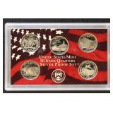 US Coins 2006 Proof Set - Quarters (5 coins) SILVE