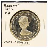 Bahamas Coins 1973 $2 Silver Coin