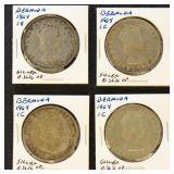 Bermuda Coins 1964 4 1 Crown Coins