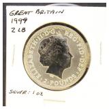Great Britain Coins 1999 2 Pounds, Silver