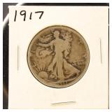 US Coins 1917 & 1918-S Walking Liberty Half Dollar
