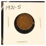 US Coins 1931-S Lincoln Wheat Cents
