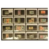 France Stamps on dealer cards CV $574