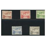 Japan Stamps #C3-C7 Mint Hinged CV $150