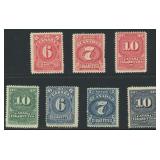 Canada Stamps Tobacco Tax Paids, seven different