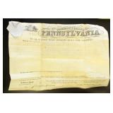 US Documents (1853, 1860 & 1874) Pennsylvania Inde