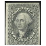 US Stamps #17 Used with Removed Cancel, tear at bo
