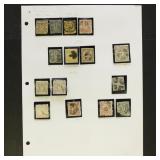 Japan Stamps 1870s-1890s Used on Variety of Pages