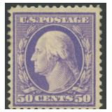 US Stamps #341 Mint HR with large thin CV $275