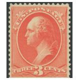 US Stamps #214 Mint NH 1887 Vermillion CV $190