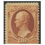 US Stamps #217 Mint HR with blind perf CV $300