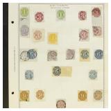 German States Cut Square Stamps Used and Mint coll