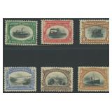 US Stamps #294-299 Mint (#297 & 298 NH, re CV $378