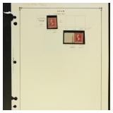 US & Area Stamps on pages, small faults