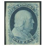 US Stamps #9 Mint HR with adhesions CV $725