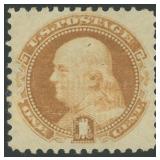 US Stamps #112 Mint HR with perf faults CV $600