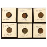 US Coins 95+ Wheat Cents including 45+ 1920s, mixe