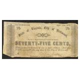 Virginia Obsolete Currency 75 Cents The City of Ri