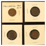 US Coins 1909 VDB Lincoln Cents & 11 Indian Head C