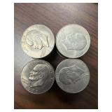 US Coins 42 Eisenhower "Ike" Dollars including man