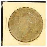 US Coins 2 Peace Silver Dollars, circulated in fli