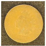 US Coins 1869 over 69 Indian Head Cent, circulated