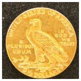 US Coins 1927 $2.50 Gold Quarter Eagle, circulated