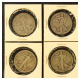 US Coins 8 Silver Half Dollars, Walking Liberty &