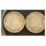 US Coins 2 x 1893 Columbian Half Dollars, one with