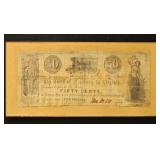 US Paper Money Leesburg, VA 50 cents Note, Heavily