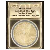 US Coins 2012-W Silver Eagle Graded SP70 by ANACS