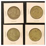 US Coins 10 Silver Franklin Halves in Coin Flips