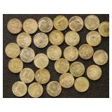 US Coins 30 1965-1970 40% Silver Kennedy Half Doll