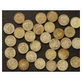US Coins 30 1965-1970 40% Silver Kennedy Half Doll