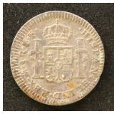 Mexican Coin 1782 1/2 Real, circulated, found on t