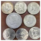 US Silver Coins : 1881 Morgan Silver Dollar, 1964