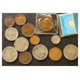 US & Worldwide Coins in small group including Apol