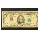 US Paper Money Lot including 1965 $5, 1950D $10, &