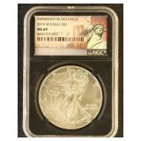 US Coins 2015-W Burnished Silver Eagle Graded MS69