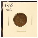 US Coin 1858 Flying Eagle Cent, Circulated