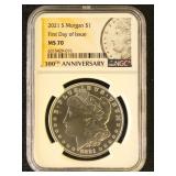 US Silver Coin 2021-S Morgan Dollar MS70 NGC Grade